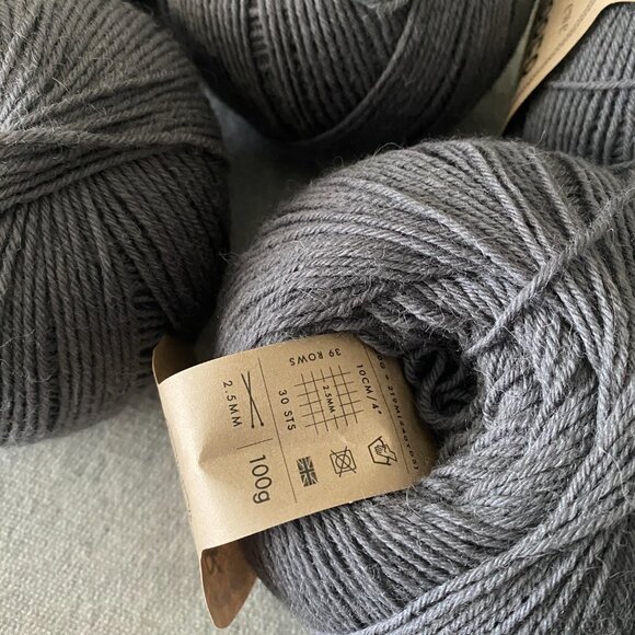 NWT Baa Ram Ewe Skipper 5ply Guernsey Colour Rockall Grey Lot of 5 - Picture 14 of 16